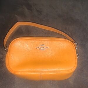 Coach Orange Leather Bag